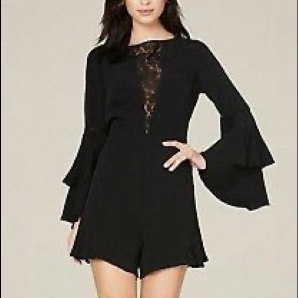 Bebe Lace and Ruffles Romper